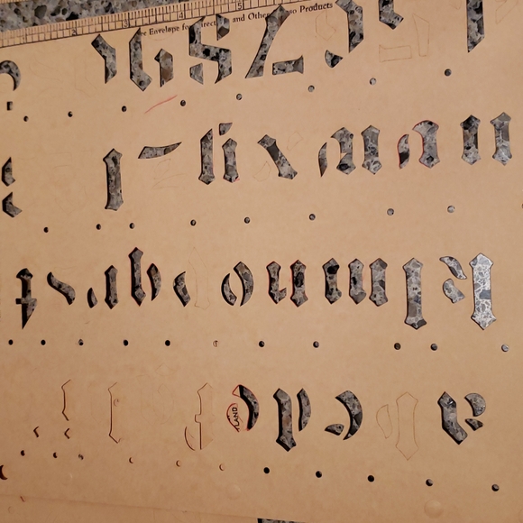 Vintage Stenso Old English Letters and Numbers Stencils - Picture 5 of 6